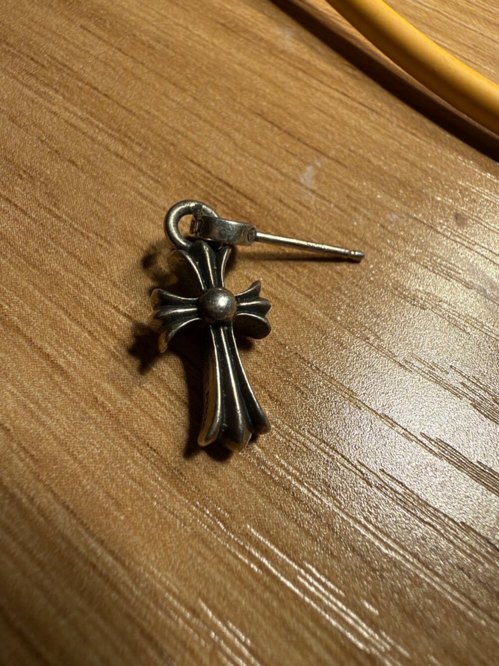 Chrome Hearts Cross Drop Earring – Single – 925 Sterling Silver